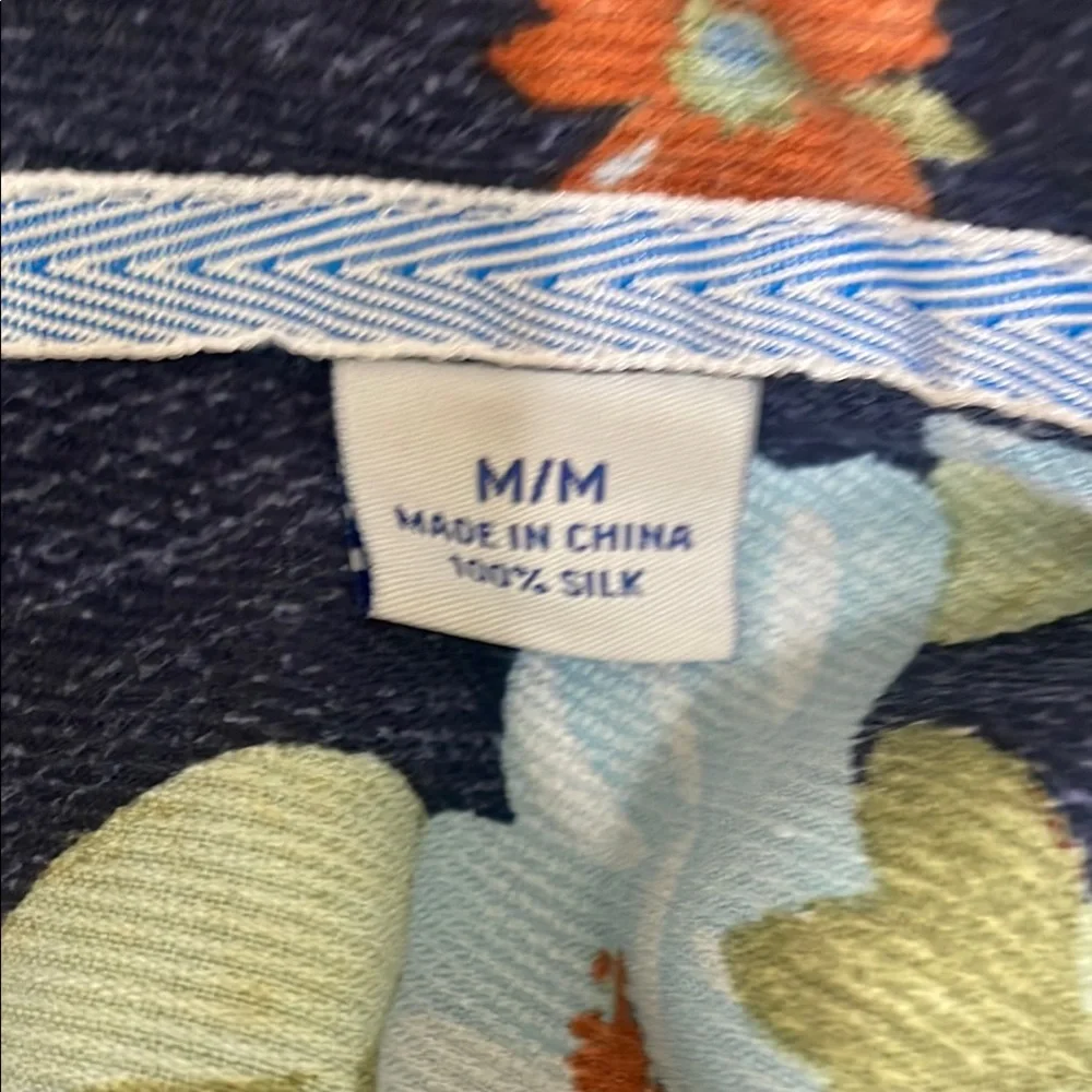 New Tommy Bahama Navy Floral Shirt - Picture 3 of 4